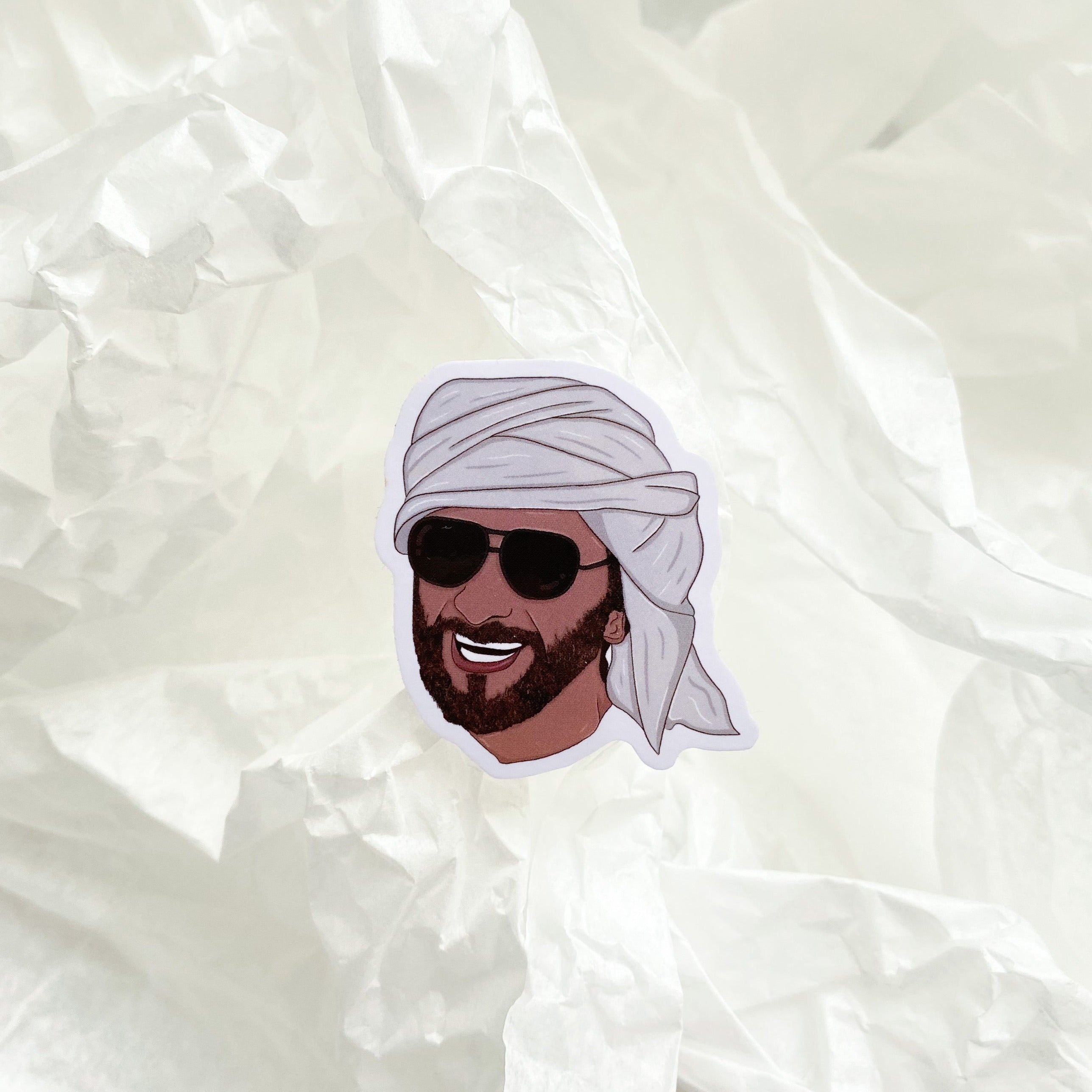 Sheikh Zayed with Glasses Sticker – dawltistore