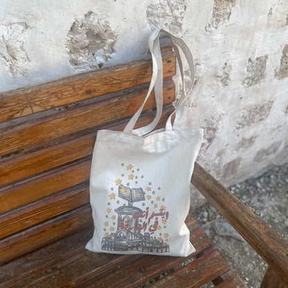 35 cm x 45 cm canvas tote bag with a sublimation-printed design, durable and washable. Ideal for everyday use, with slight variations in color and design size. Frequent washing may cause fading over time.